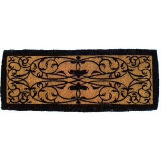 Entryways Iron Gate Border 36 in. x 72 in. Extra Thick Hand Woven Coir Door Mat 570F E