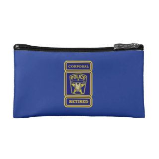 Police Corporal Retired Badge Cosmetics Bags