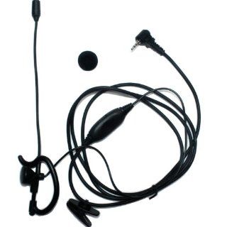 SECUDA Clip Ear Headset/Earpiece With Boom Mic VOX / PTT for Garmin Rino 520HCx 530 530HCx 610 655 1 pin  Headset Radios 