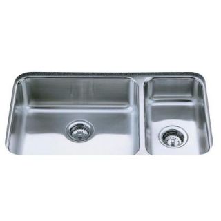 KOHLER Undertone Undercounter Stainless Steel 31.5x18x7.625 0 Hole Double Bowl Kitchen Sink K 3352 L NA