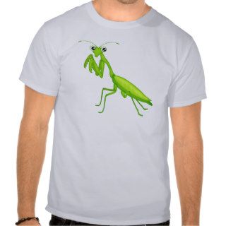 Cartoon Green Praying Mantis Unisex Adult Apparel T shirt