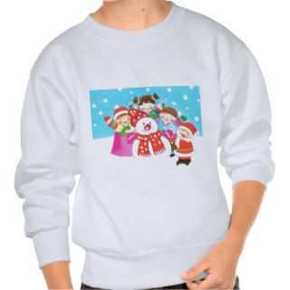It's snow time Merry Christmas, Kids in the snow Pull Over Sweatshirt