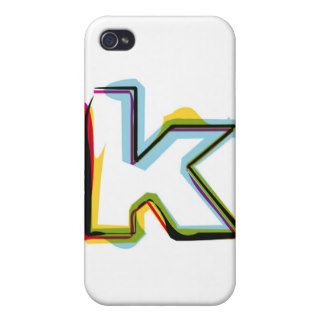 Abstract and colorful letter k covers for iPhone 4