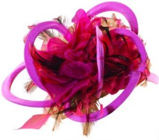 Scala Fascinator Fuchsia Flower Feather Headband Clothing
