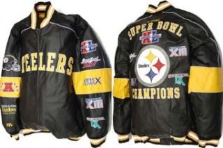 Pittsburgh Steelers 5 Time Super Bowl Leather Jacket (LIMITED EDITION)  Outerwear Jackets  Clothing