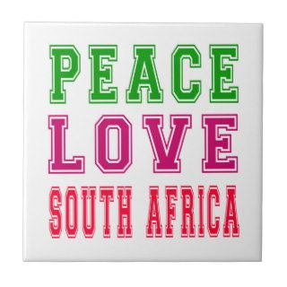 Peace Love South Africa. Ceramic Tiles