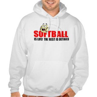 Softball Is Life Hooded Pullovers
