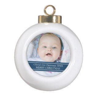 Custom Photo Baby's 1st Christmas Ornament