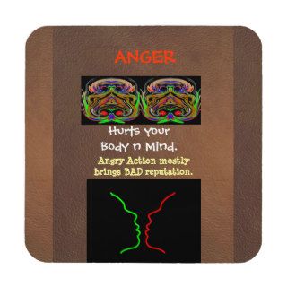 ANGER Management   some one needs your help Beverage Coaster