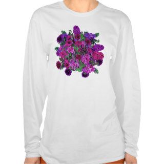 Girly Soft Lilac w Pretty Purple Flowers Tshirt 2