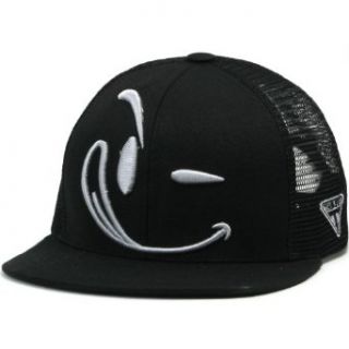 ililily Flexfit GANGNAM STYLE New Era Styled Flat Bill Smiley Embroidery patched on front and side Cotton Ball Cap Trucker Hat Mesh Back with Adjustable Snapback (ballcap 535 2) at  Mens Clothing store Baseball Caps