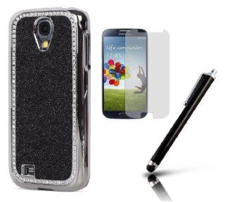 ShopNY Black Glitter Bling Rhinestone Diamond Case Cover For Samsung Galaxy S4 i9500 SIV + Stylus Pen + Screen Protector Cell Phones & Accessories