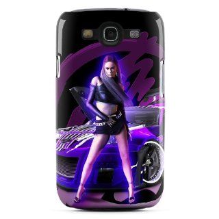Z33 Purple Design Clip on Hard Case Cover for Samsung Galaxy S3 GT i9300 SGH i747 SCH i535 Cell Phone Cell Phones & Accessories