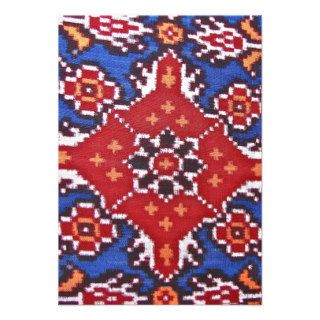 Patola Ethnic Bohemian Indian Ikat Textile Asian Invitations