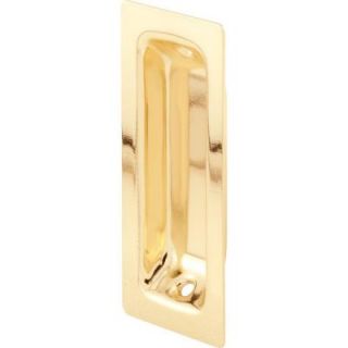 Prime Line Closet Door Pull Handle, Oblong, Brass Plated N 6826