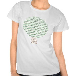 "Girls Are Like Apples"  Baby Doll T Shirt