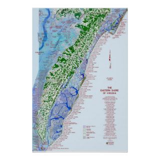 Eastern Shore Map 1 Poster