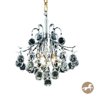 Christopher Knight Home Ticino 3 light Royal Cut Crystal and Chrome Pendant Christopher Knight Home Chandeliers & Pendants