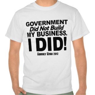Government Didn't Build My Business T Shirt