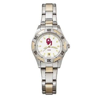 NCAA Oklahoma Sooners Women's All Pro Two Tone Watch  Sports Fan Watches  Sports & Outdoors
