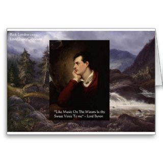 Lord Byron "Sweet Voice" Love Quote Gifts Tees Etc Greeting Card