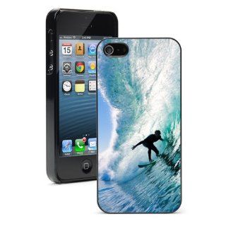 Apple iPhone 5 5S Black 5B537 Hard Back Case Cover Color Surfer On Blue Wave Cell Phones & Accessories