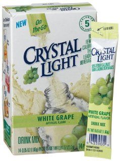 Crystal Light On the Go White Grape, 14 Count Packets (Pack of 6)  Powdered Soft Drink Mixes  Grocery & Gourmet Food