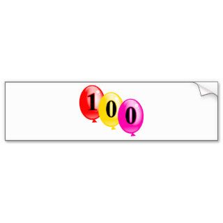 One Hundred Balloons Bumper Stickers