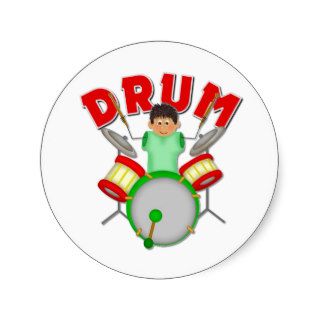 Kids Drum Gift Stickers