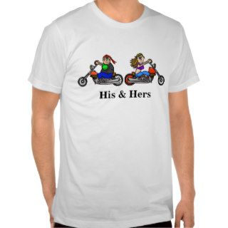 His and Hers Motorcycle T Shirt