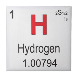 Hydrogen Individual Element of the Periodic Table Tile