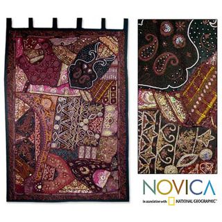 Cotton 'Mughal Luxury' Wall Hanging (India) Novica Tapestries
