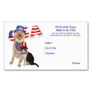 Pet Food Made in the USA template business card