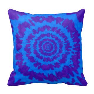 Blue & Purple Tie Dye Print Pillow