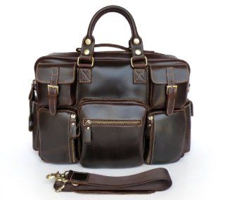 Tooto buy Rare Crazy Horse Leather Men's messenger Briefcase Laptop Shoulder Bag Computers & Accessories