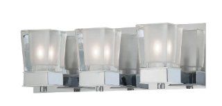Quoizel FMCN8613C Forme Collection Cones 3 Light Bath Wall Fixture with LED Nightlight   Vanity Lighting Fixtures  