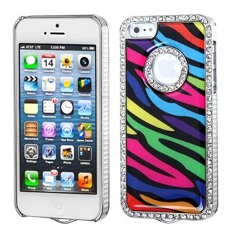 BasAcc Silver Neon Zebra Skin Case for Apple iPhone 5 BasAcc Cases & Holders