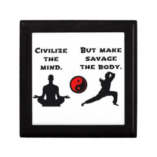 Civilize Mind Savage Body Trinket Box