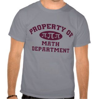 Property Of Math Department Tee Shirt