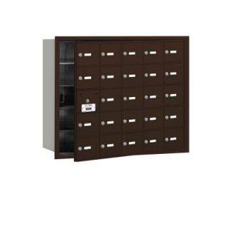 Salsbury Industries Bronze USPS Access Front Loading 4B Plus Horizontal Mailbox with 25A Doors (24 Usable) 3625ZFU
