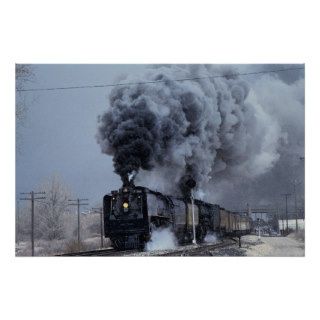 Union Pacific, No. 844 and No. 3985, departing Win Print