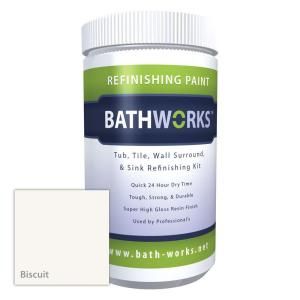 BATHWORKS 20 oz. DIY Bathtub Refinishing Kit  Biscuit BWK 02
