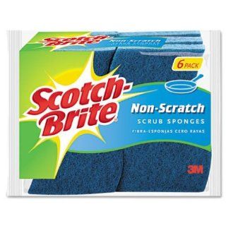 3M 526 Scotch Brite Multi Purpose Non Scratch Scrub Sponge, 6 Count  