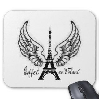 EIFFEL EN VOLANT WINGED TOWER PRINT MOUSE PADS