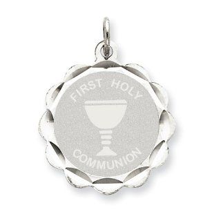 Sterling Silver First Holy Communion Disc Charm West Coast Jewelry Jewelry
