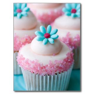 Flower cupcakes post cards