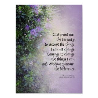 Serenity Prayer Rhododendrons and Creek Print
