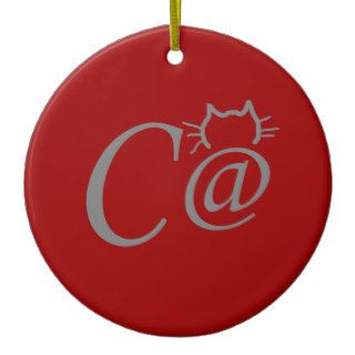 Text Symbol Cat Two Color Ornament