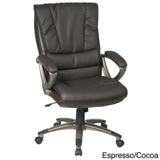 Office Star Products 'Work Smart' Eco Leather Seat and Back Executive Chair Model ECH6710 Office Star Products Executive Chairs
