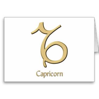Capricorn symbol greeting card